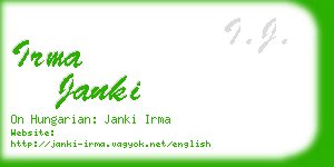 irma janki business card